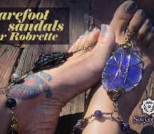 LOOKBOOK:  Sun Goddess Jewelry made barefoot sandals for Robrette